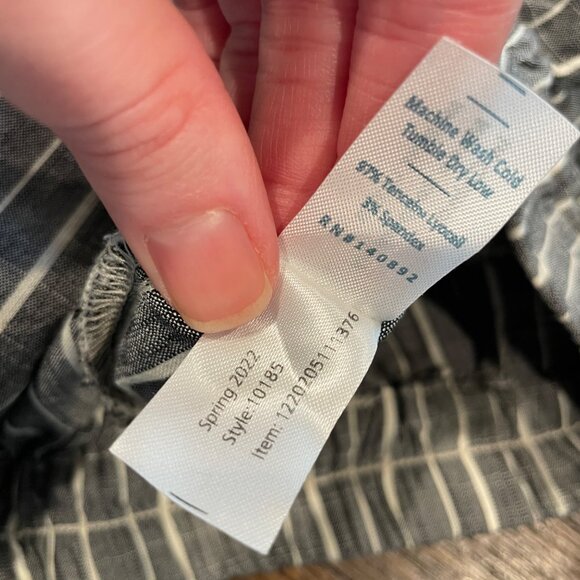 NWT Marine Layer Allison Pant XS Gray Black White Stripe Pull On Ankle Stretch - Picture 7 of 10